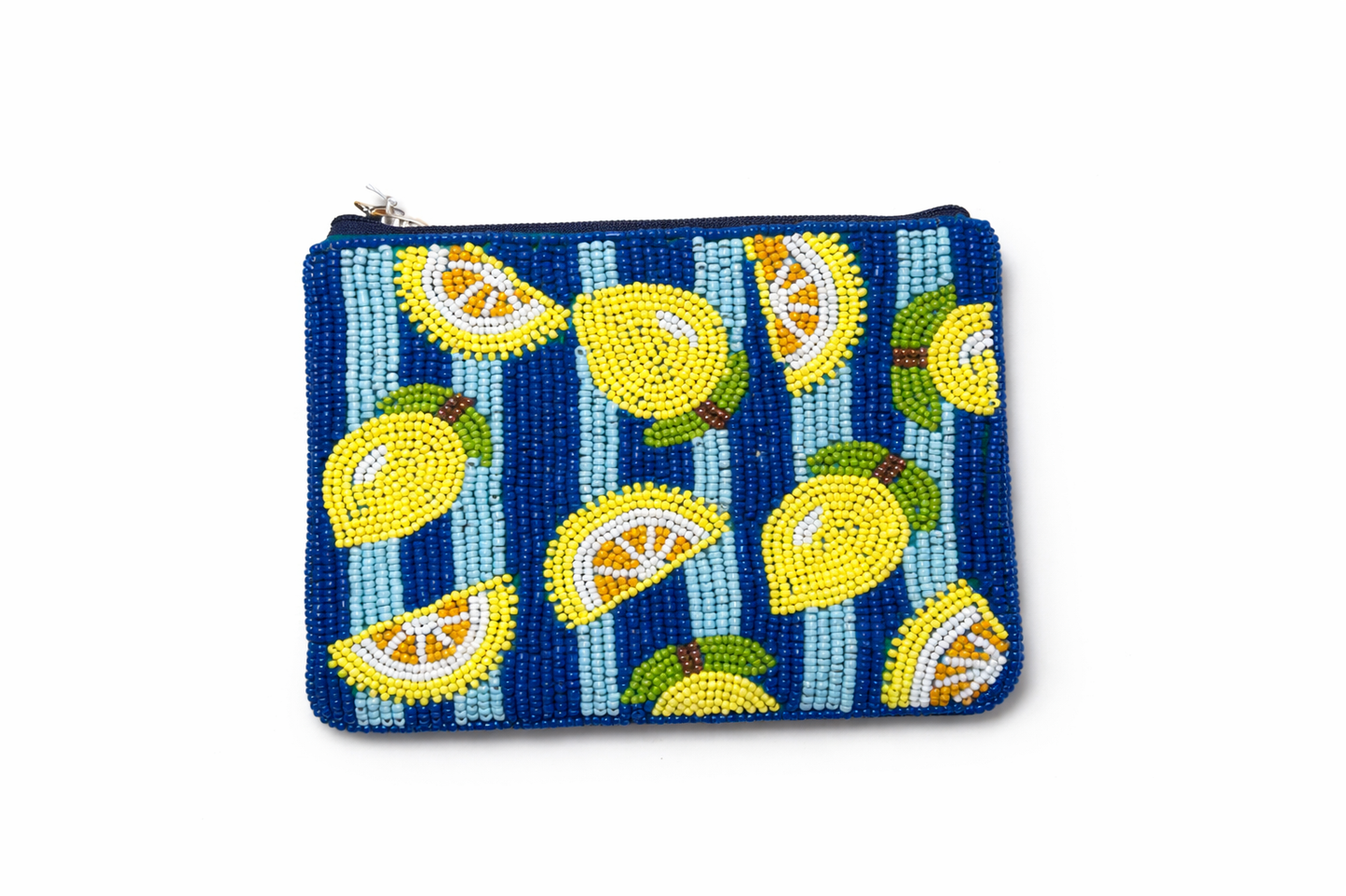 ZITRONE Perlenbesticktes Coin Purse