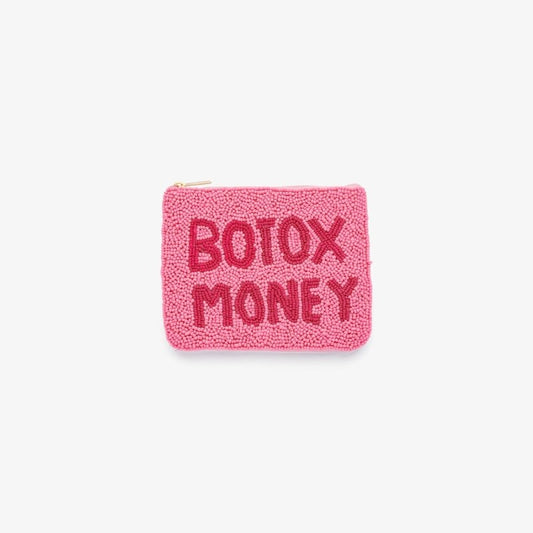 "BOTOX MONEY" Perlenbesticktes Coin Purse