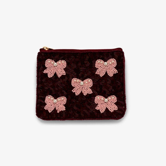 Schleifen Perlenbesticktes Coin Purse