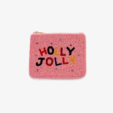 "Holly Jolly" Perlenbesticktes Coin Purse CHRISTMAS COLLECTION