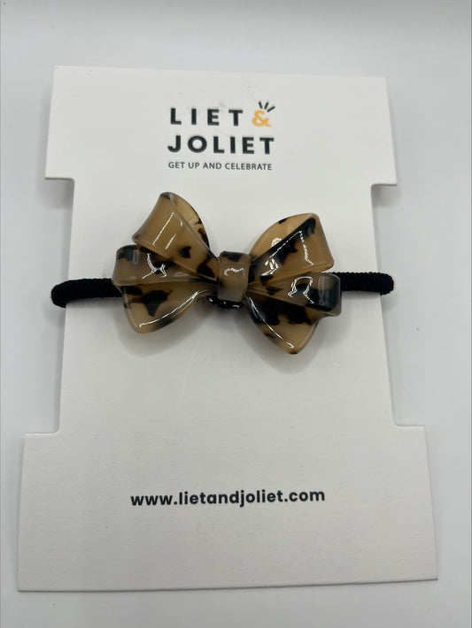 Haargummi mit Scheife beige